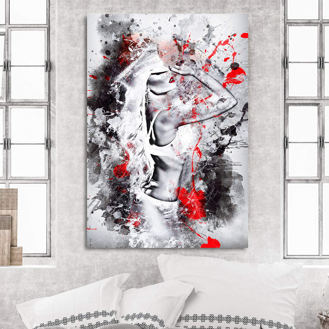 Leinwandbild Strict Woman Watercolor Style
