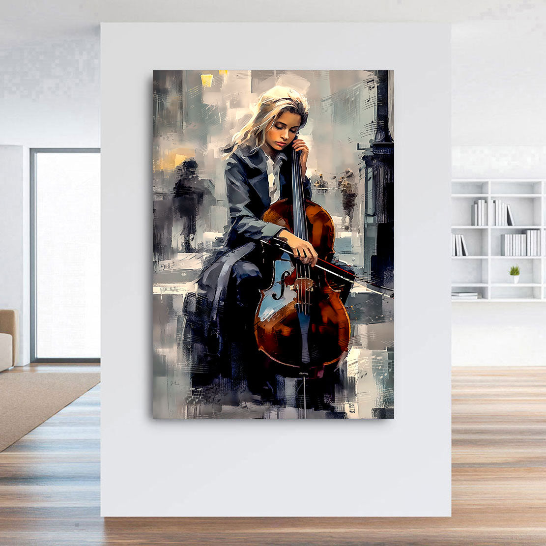 Musik Wandbild Cello StraÃŸenmusikantin