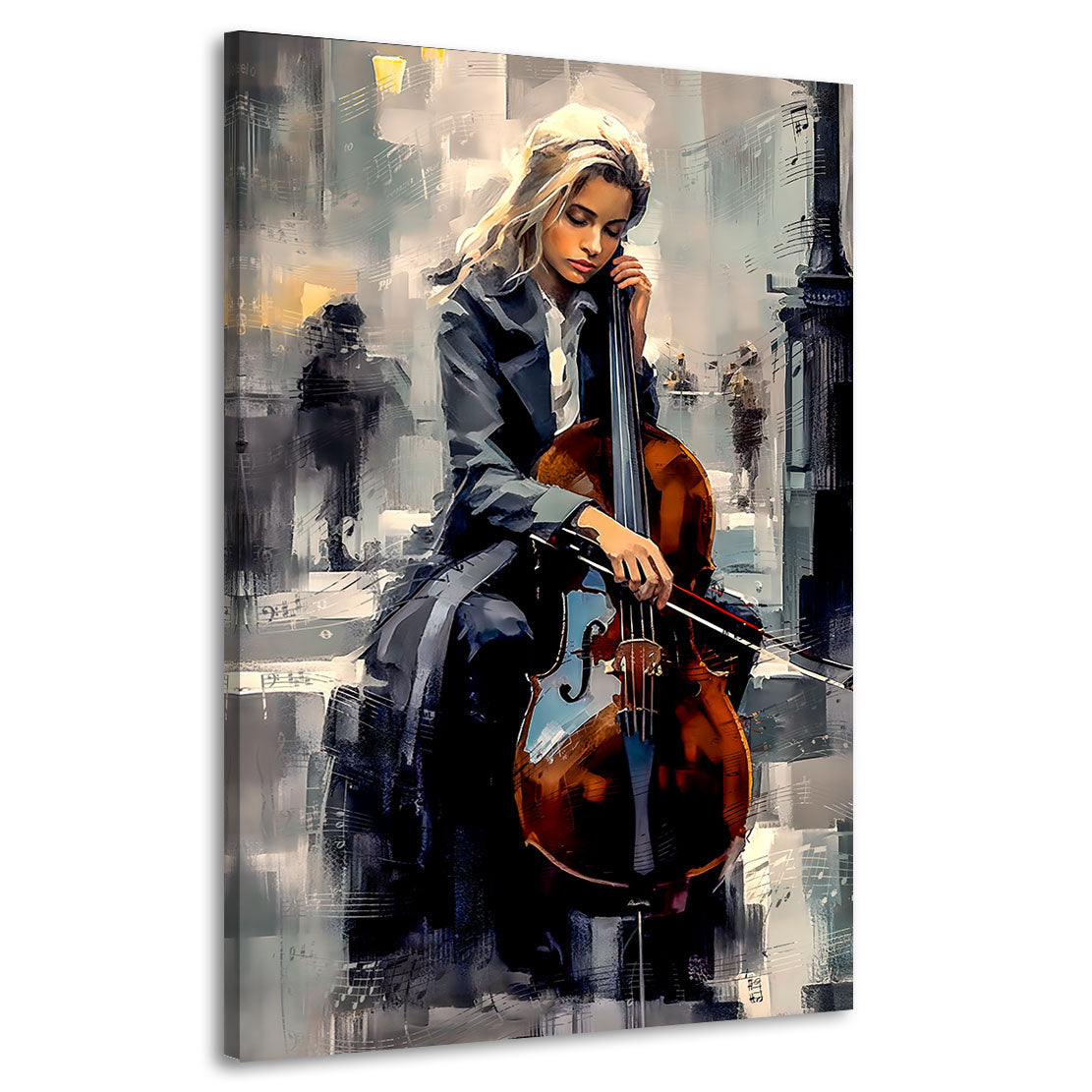 Musik Wandbild Cello StraÃŸenmusikantin