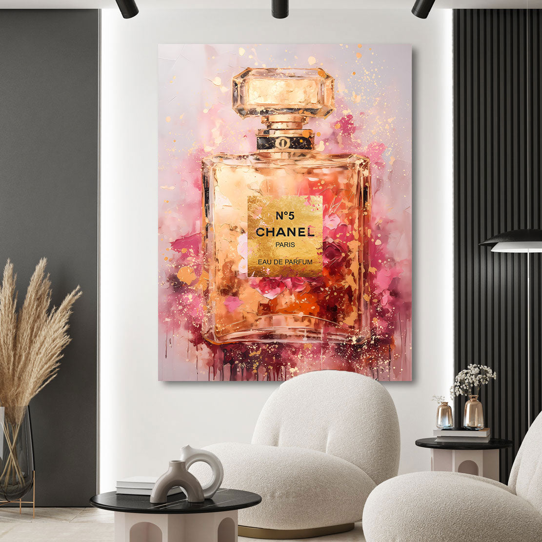 Wandbild Chanel Abstrakt Gold Style