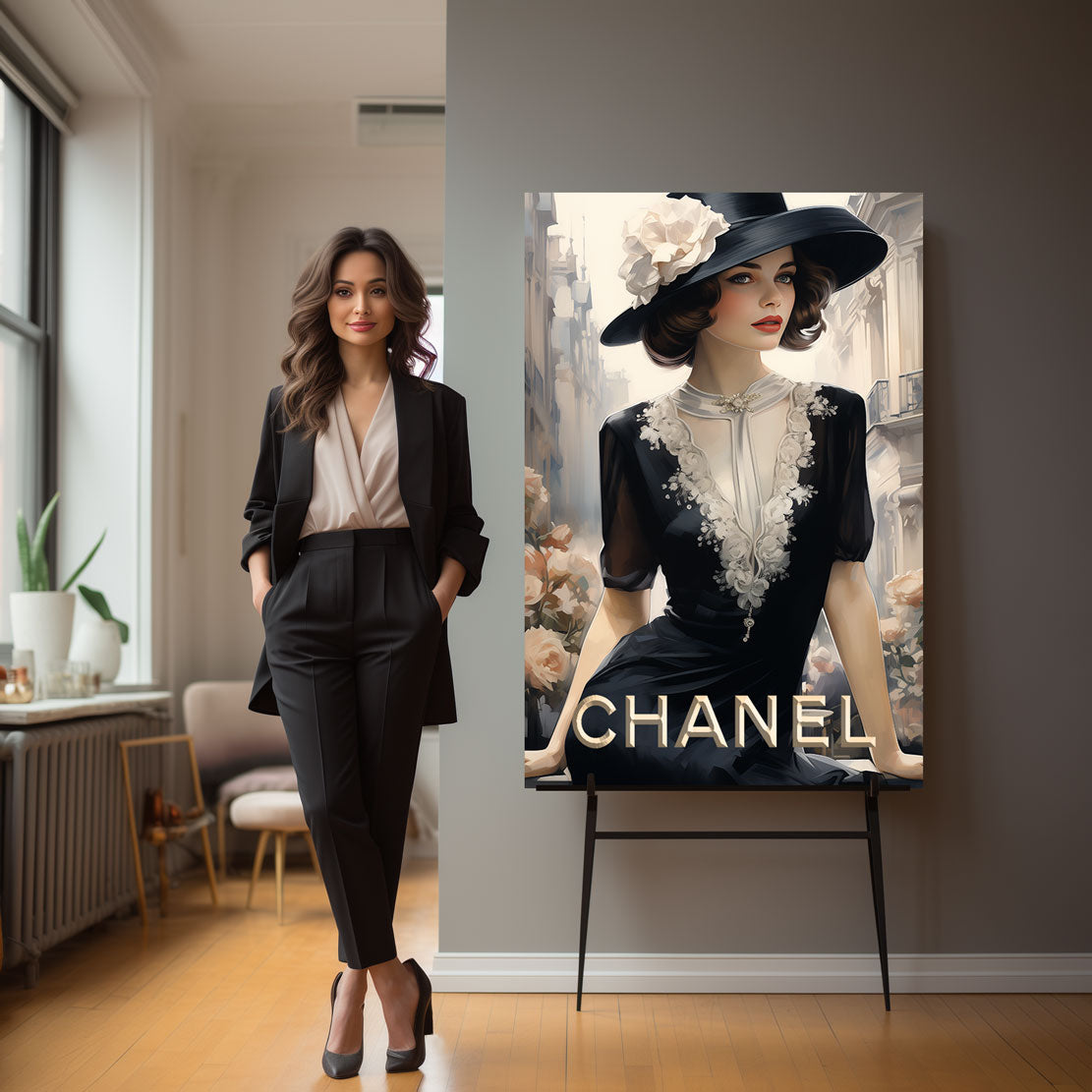 Wandbild Chanel Lady