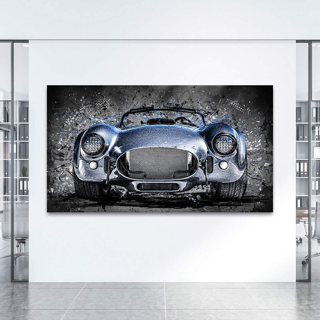 Auto Leinwandbild AC Cobra Abstrakt Iceblue