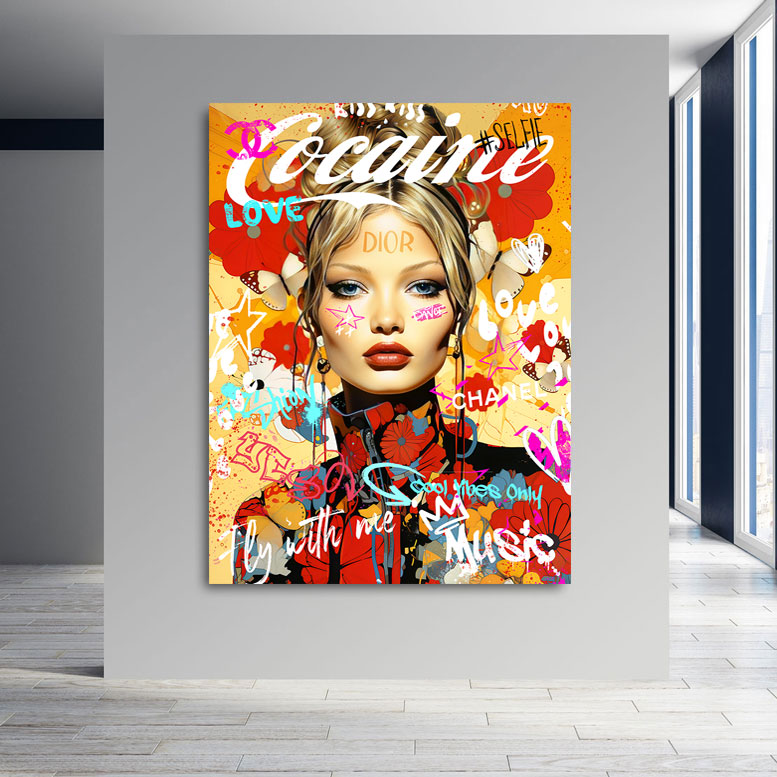 Pop Art Wandbild Cocaine Lifestyle