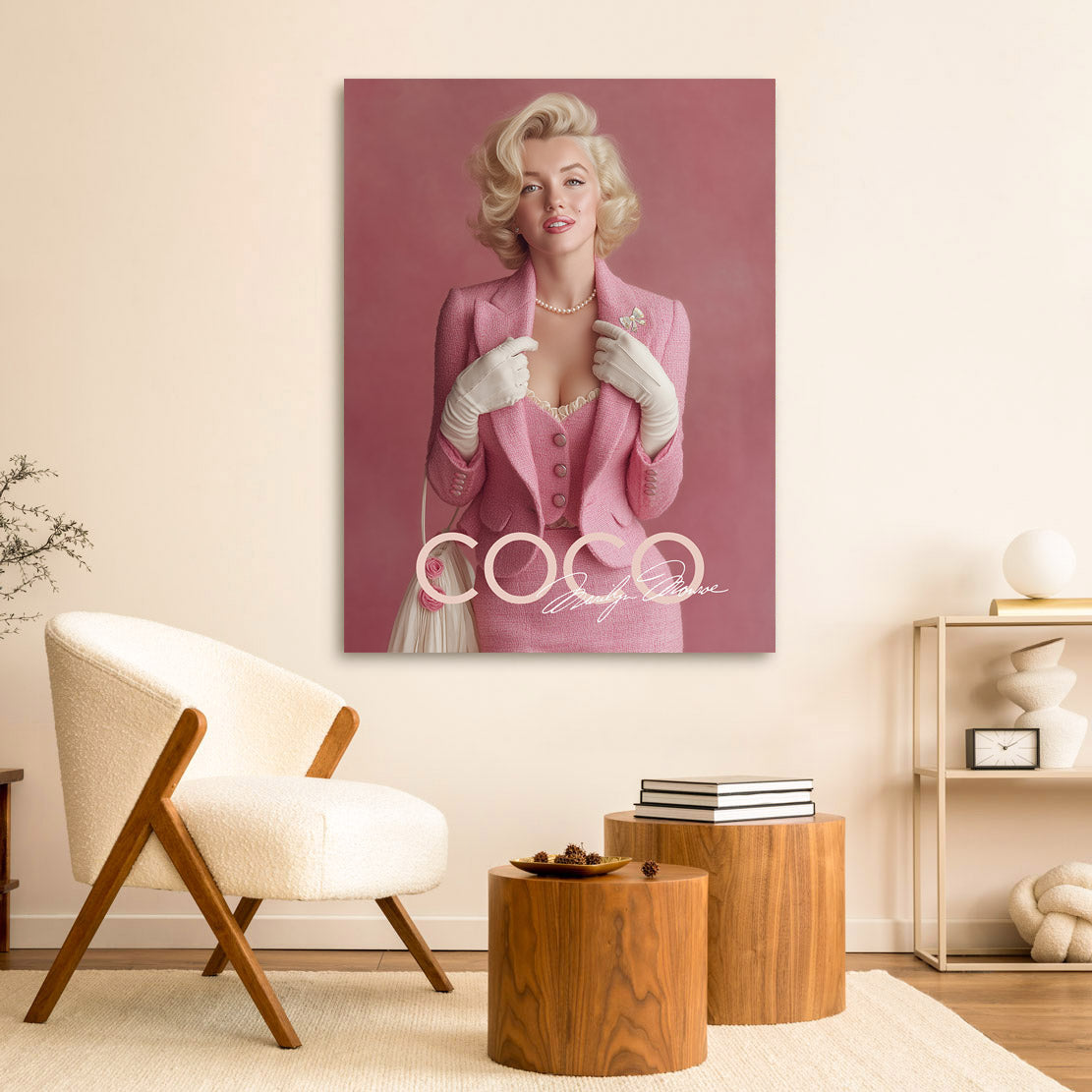 Marilyn Monroe Coco Style Wandbild