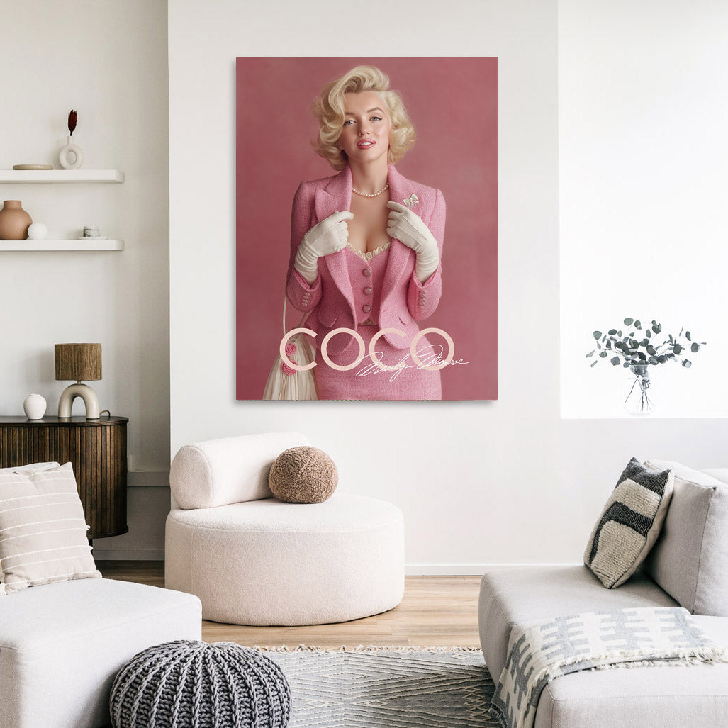 Marilyn Monroe Coco Style Wandbild