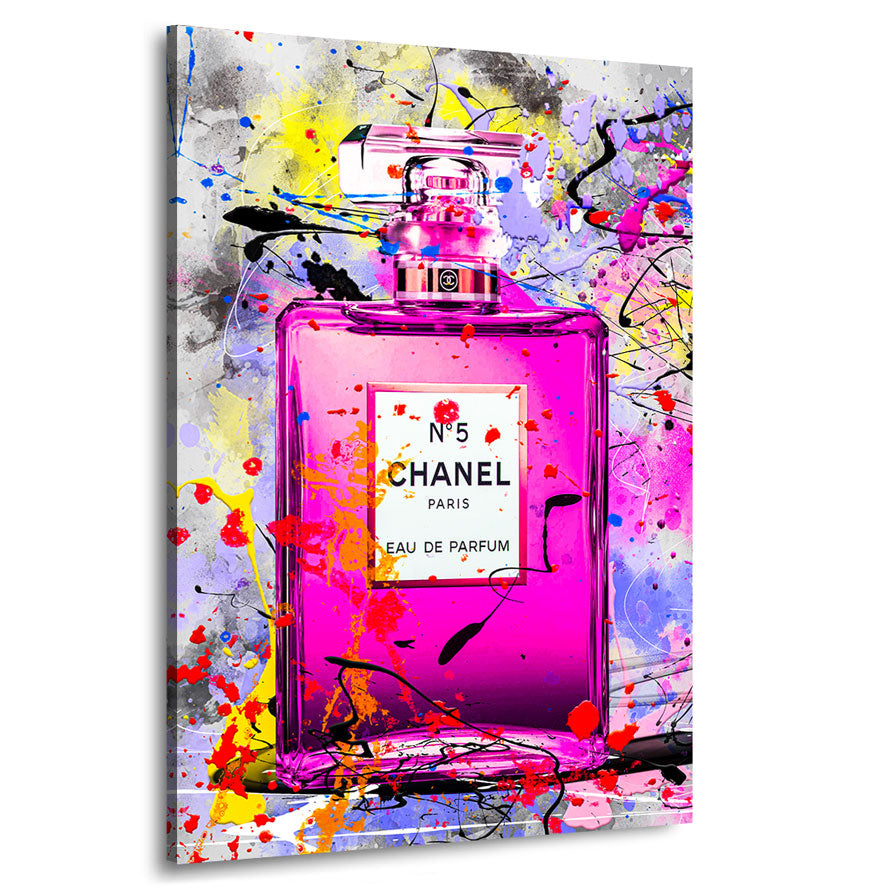 Wandbild Chanel Abstrakt Pink Style