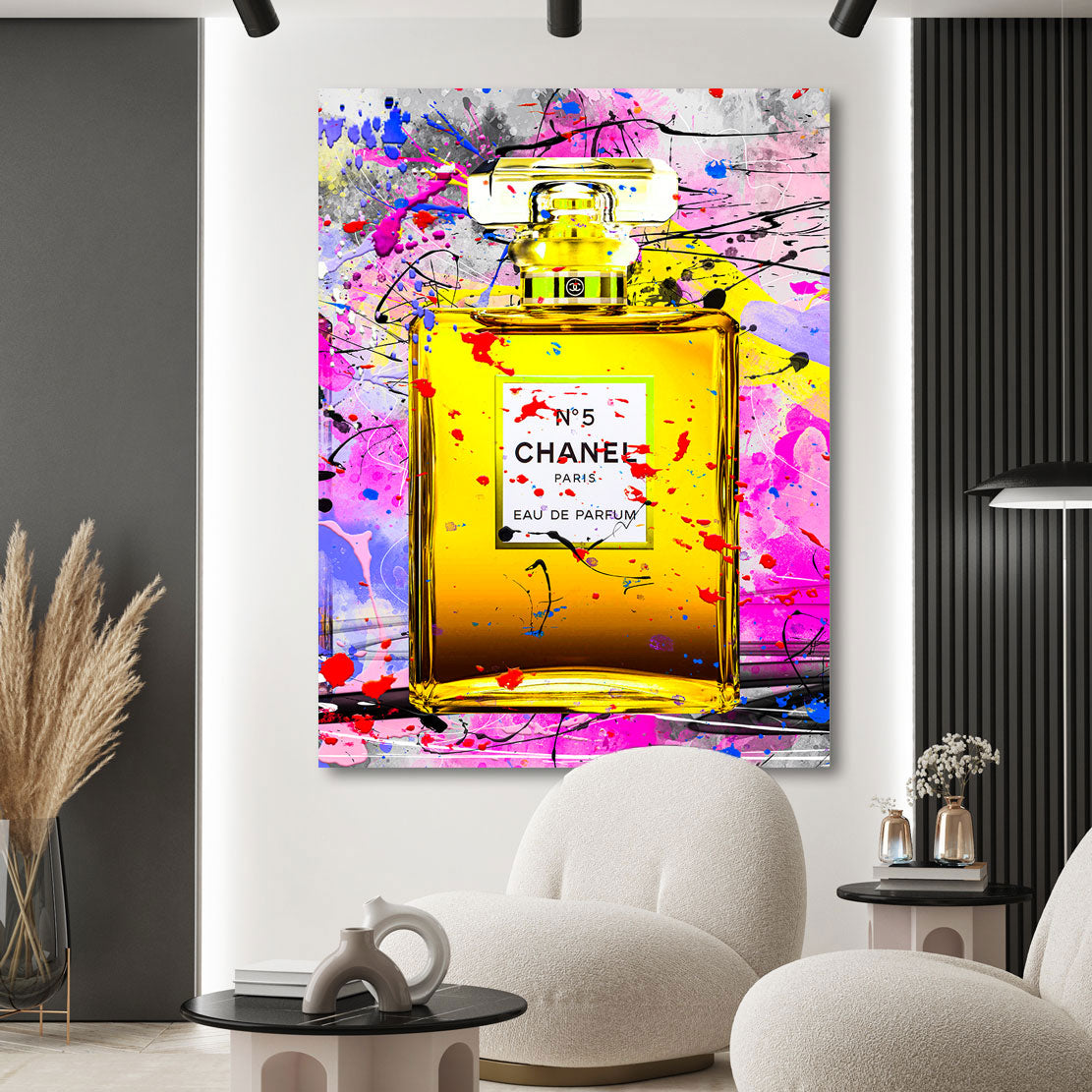 Wandbild Chanel Abstrakt Yellow Style