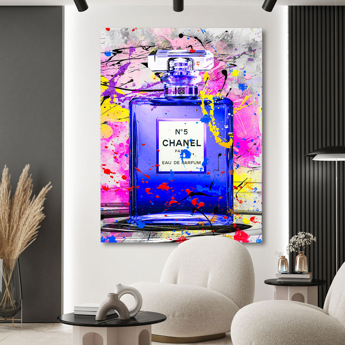 Wandbild Chanel Abstrakt Blue Style