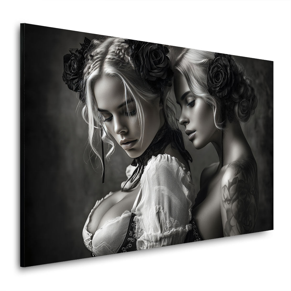 Sensual Roses Noir Beauty Twins Wandbild