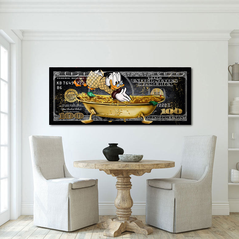 Leinwandbild Dagobert 100 Dollar