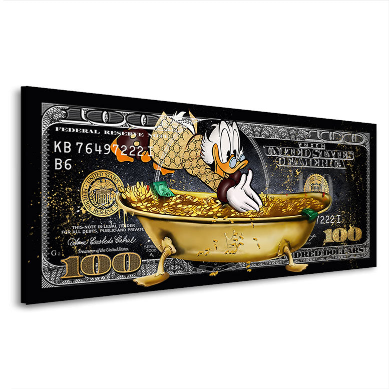 Leinwandbild Dagobert 100 Dollar