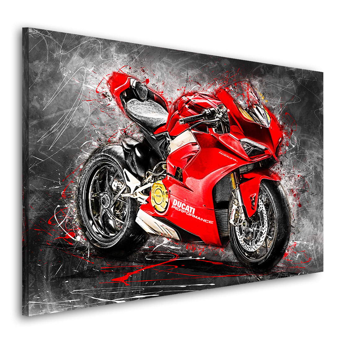 Wandbild Leinwandbild Ducati Panigale V4 Abstrakt Motorradbild