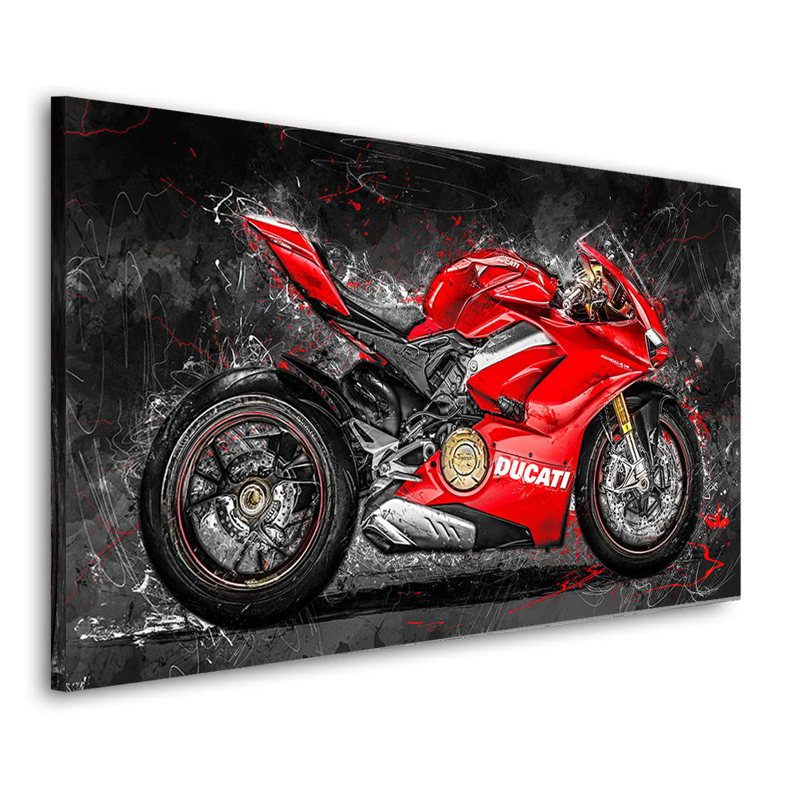 Wandbild Ducati Panigale V4 Red Style Motorradbild