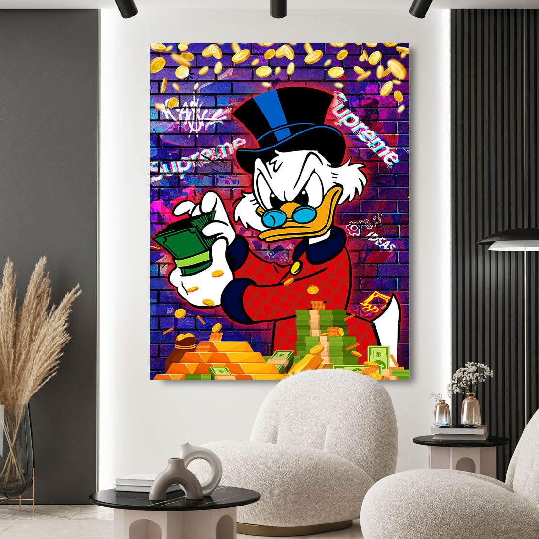 Pop Art Wandbild Dagobert Cash