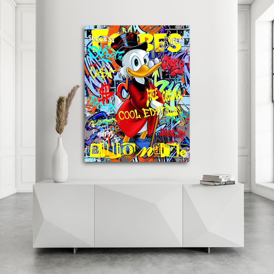 Pop Art Wandbild Dagobert Billionaire Graffiti Style