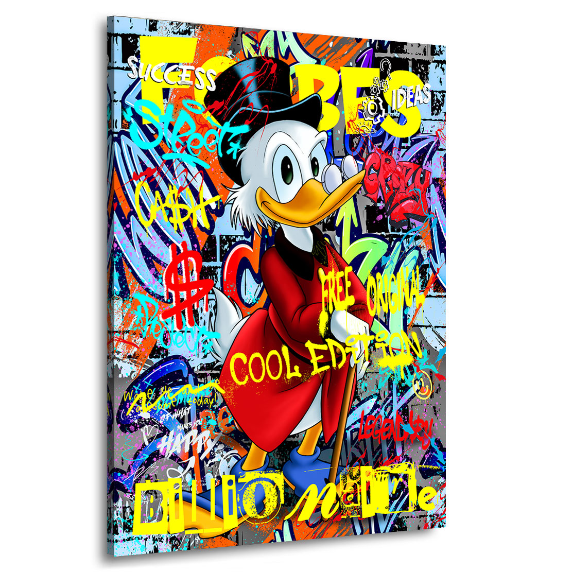 Pop Art Wandbild Dagobert Billionaire Graffiti Style