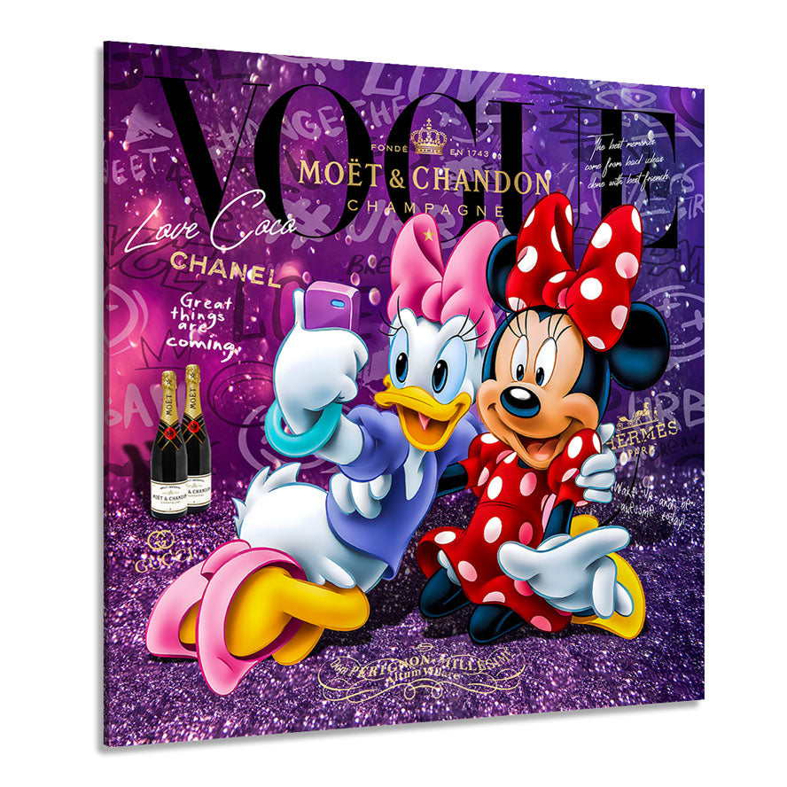 Leinwandbild Daisy & Minnie Vogue Pop Art