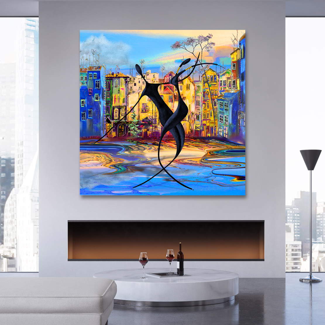 Wandbild Dancing in the Street