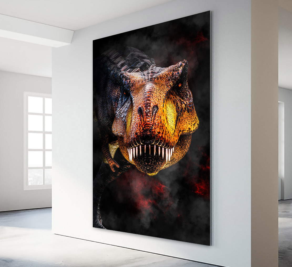 Wandbild T Rex Color Style