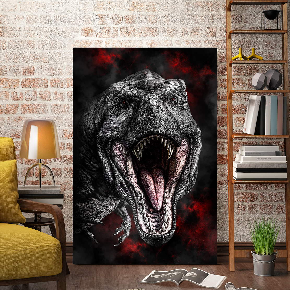 Wandbild T Rex Bad Style