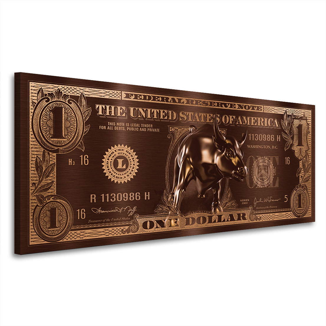 Wandbild Leinwandbild One Dollar BÃ¶rse Retro