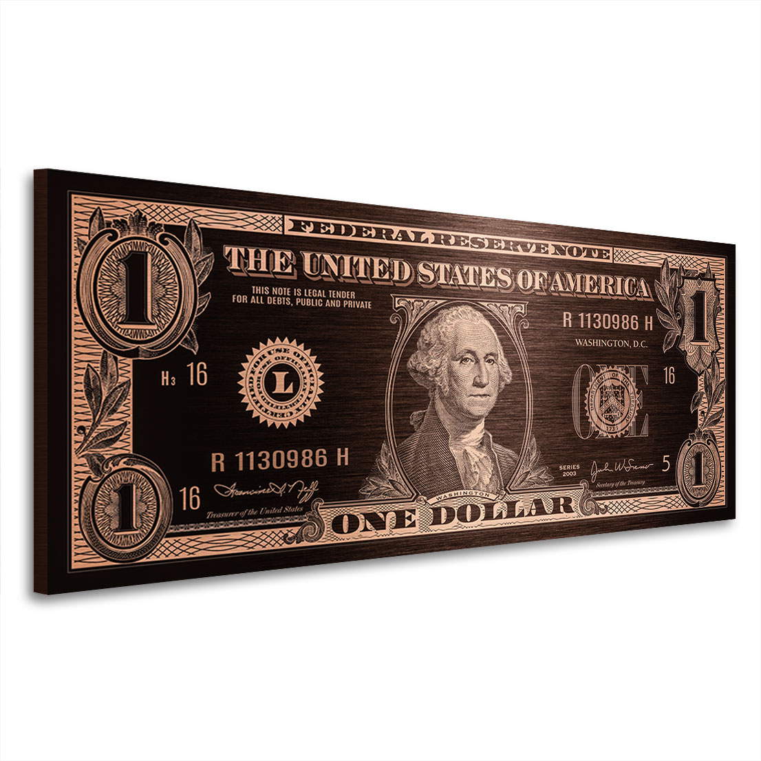 Wandbild Leinwandbild One Dollar Retro