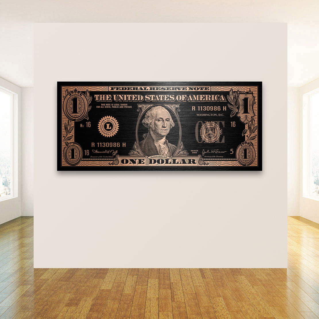 Wandbild Leinwandbild One Dollar Vintage