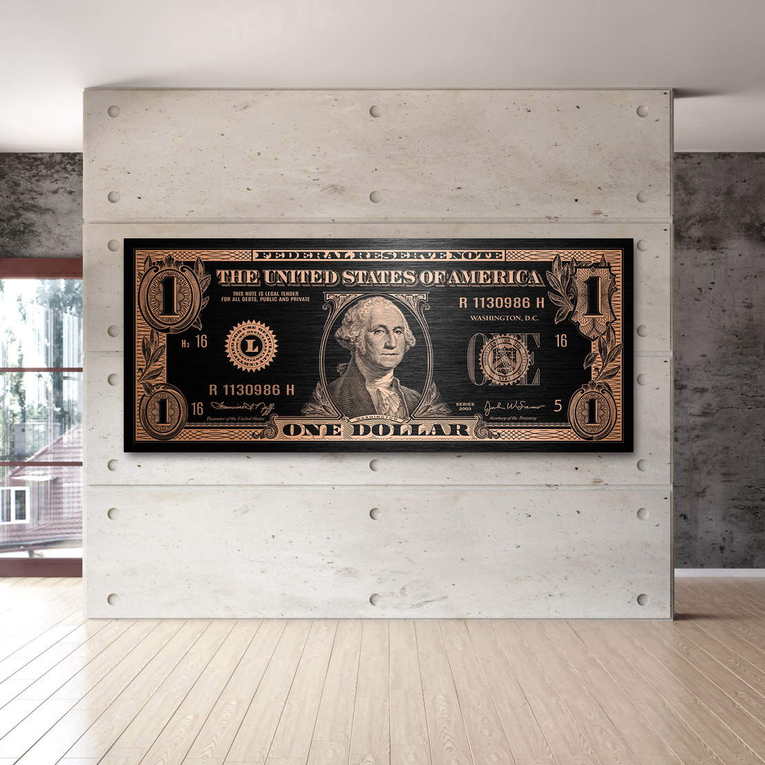 Wandbild Leinwandbild One Dollar Vintage