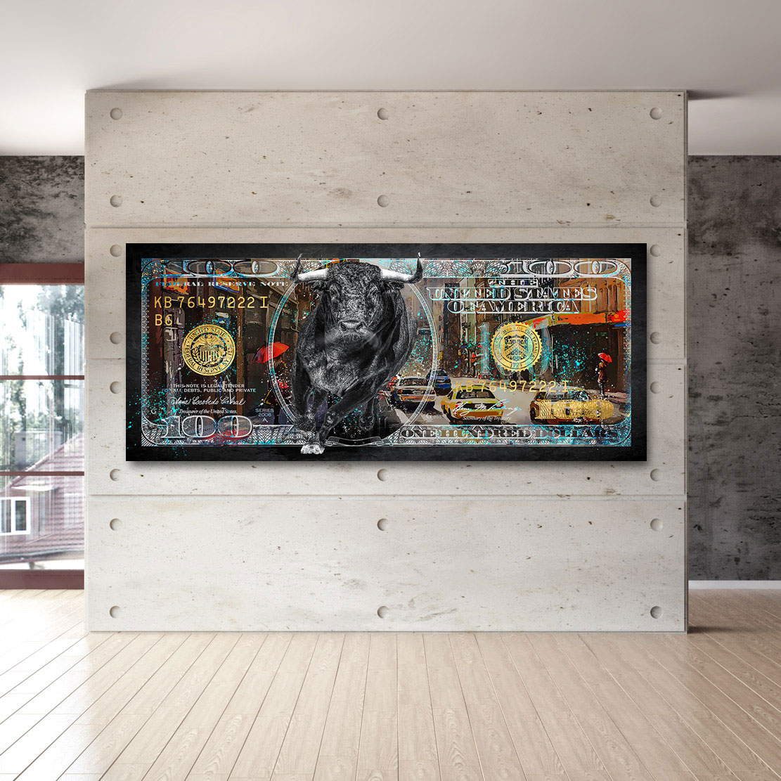 Wandbild Leinwandbild One Hundret Dollar New York