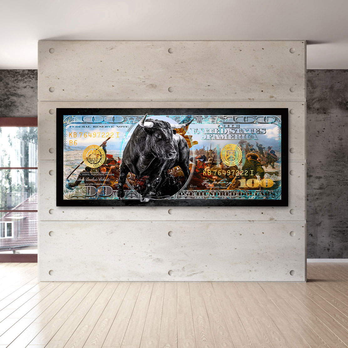 Wandbild Leinwandbild Money Revolution Modern