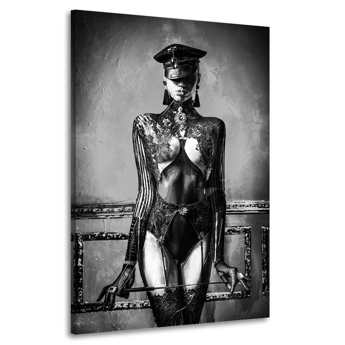Wandbild Leinwandbild strict Woman Black and White Style