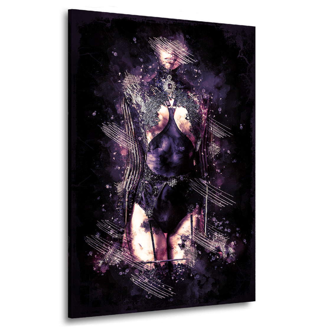 Wandbild Sensual Strict Woman Black Style