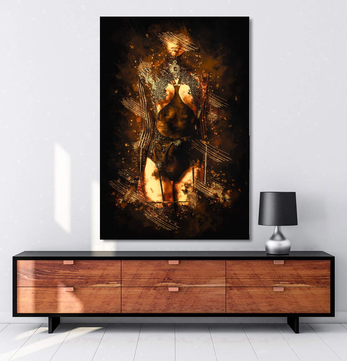 Wandbild Sensual Strict Woman Retro Style