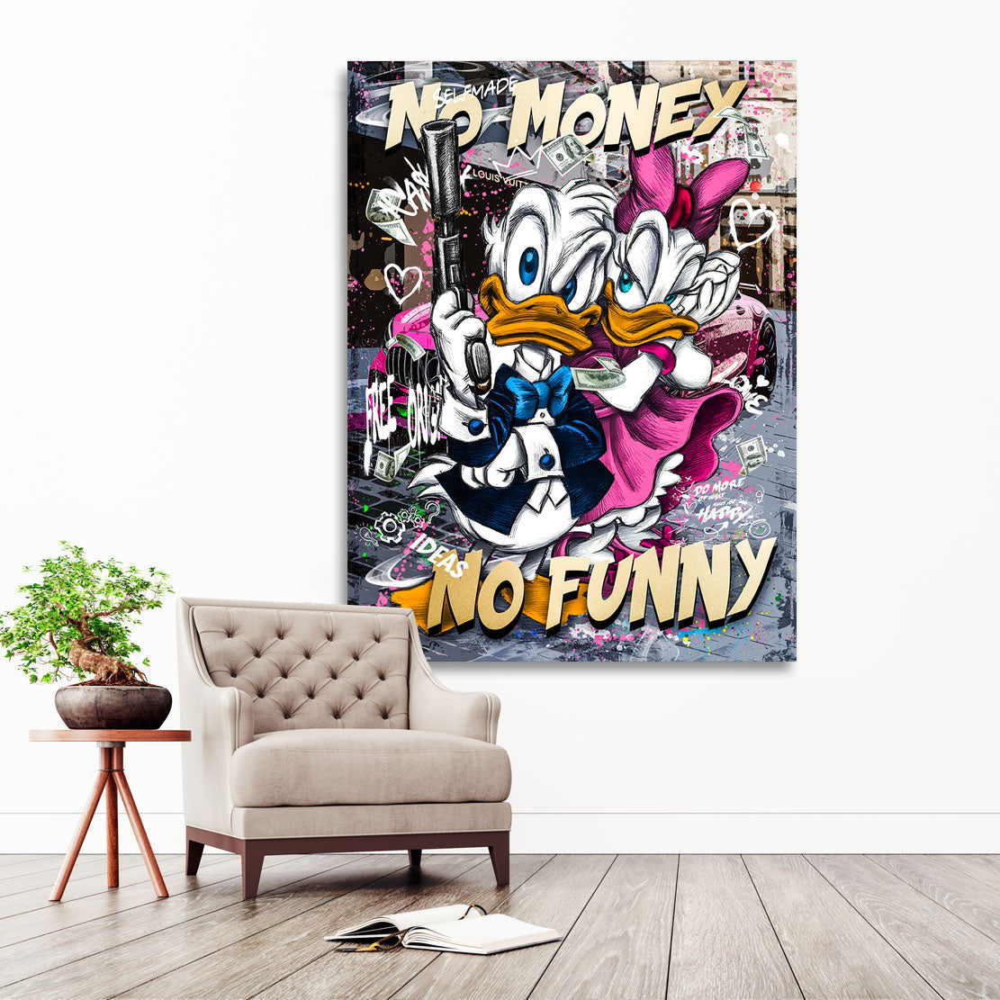 Pop Art Wandbild Donald No Money