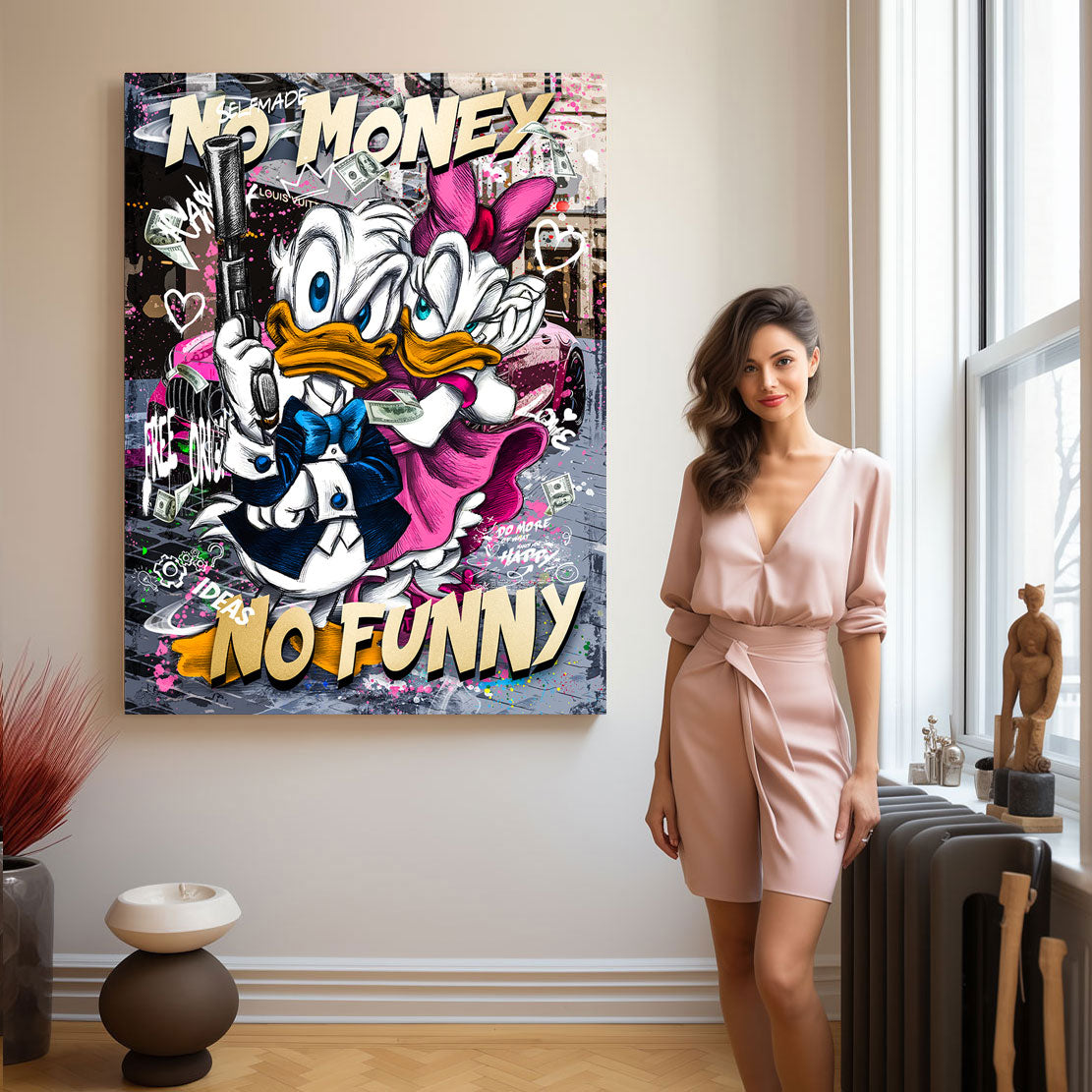 Pop Art Wandbild Donald No Money