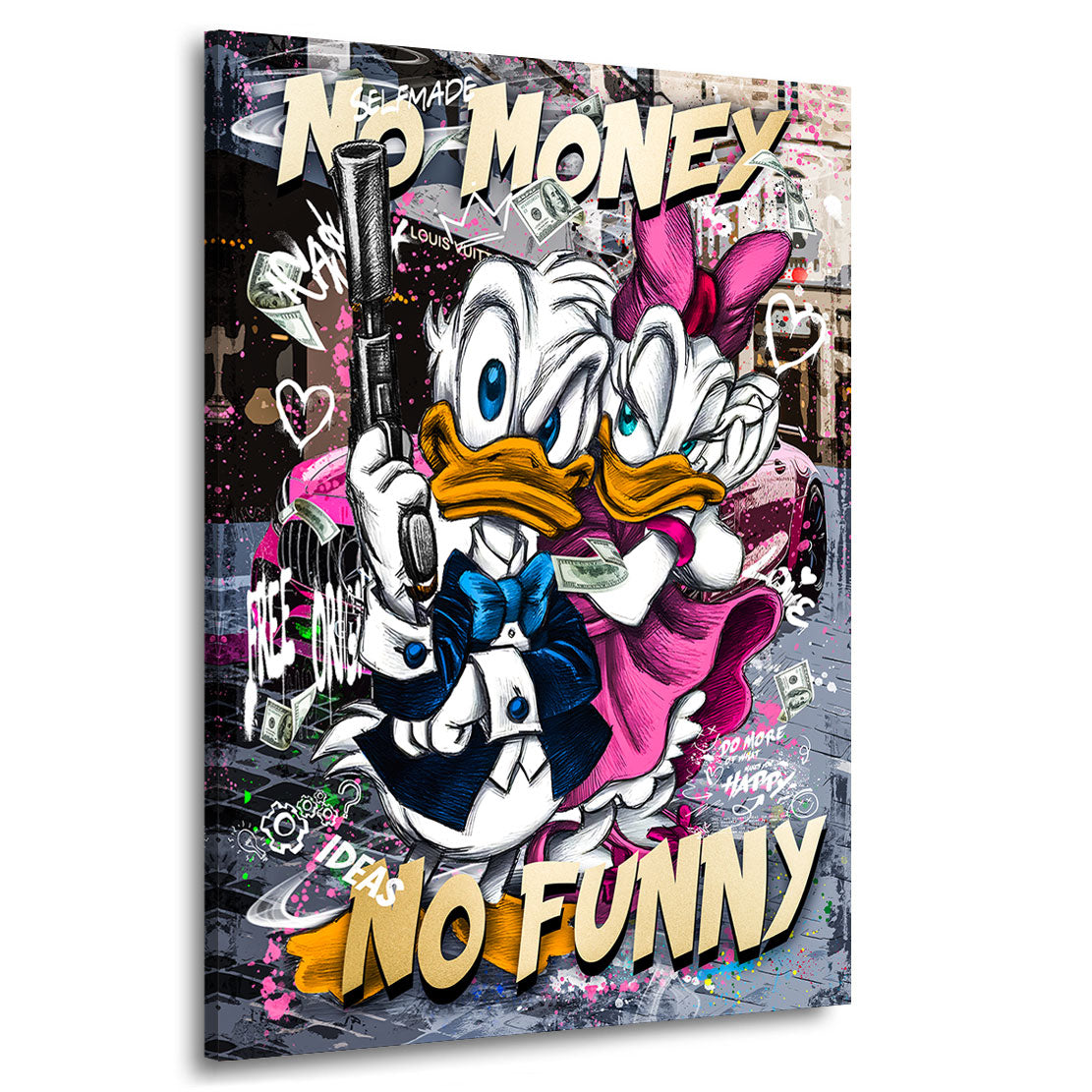 Pop Art Wandbild Donald No Money