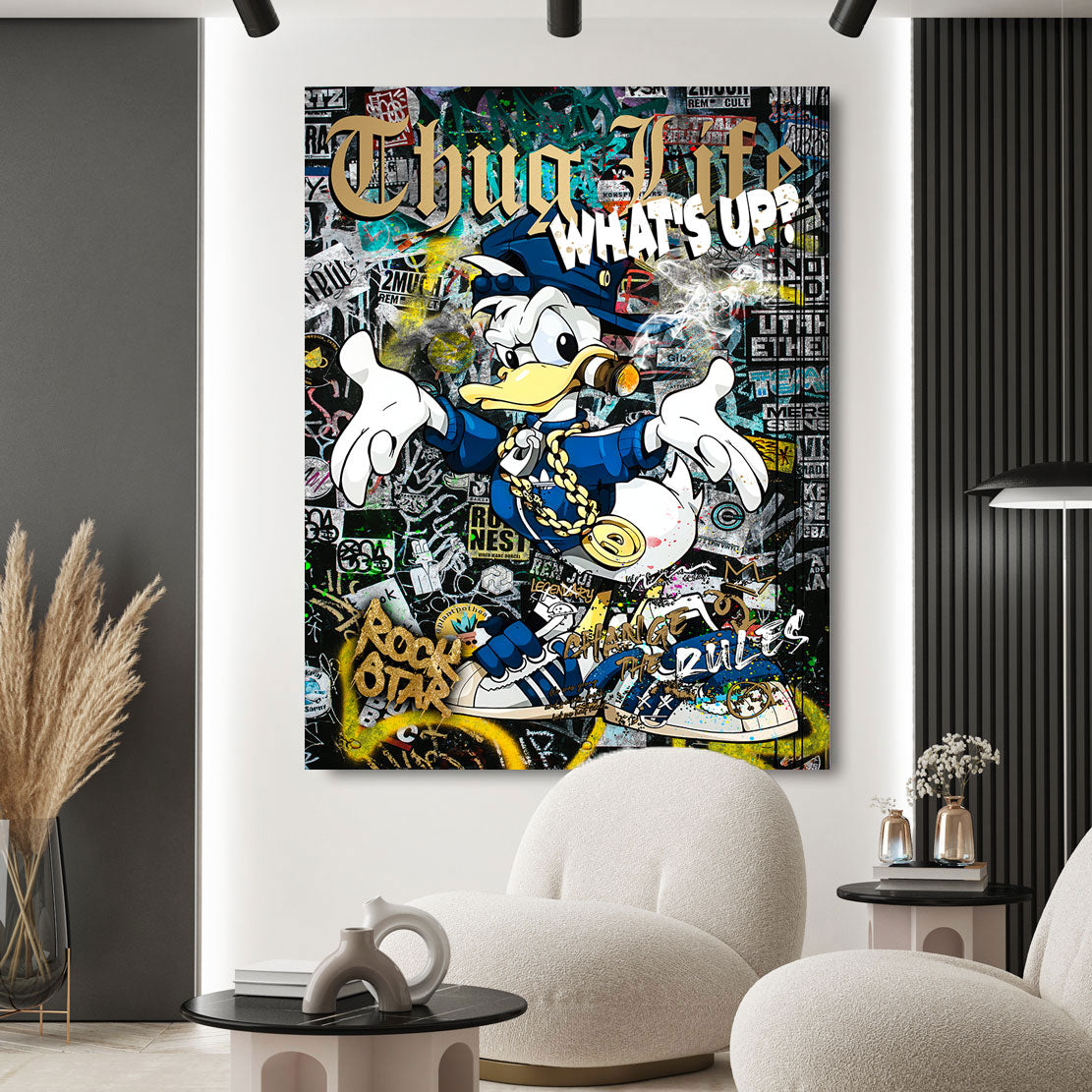 Pop Art Wandbild Donald Thug Life
