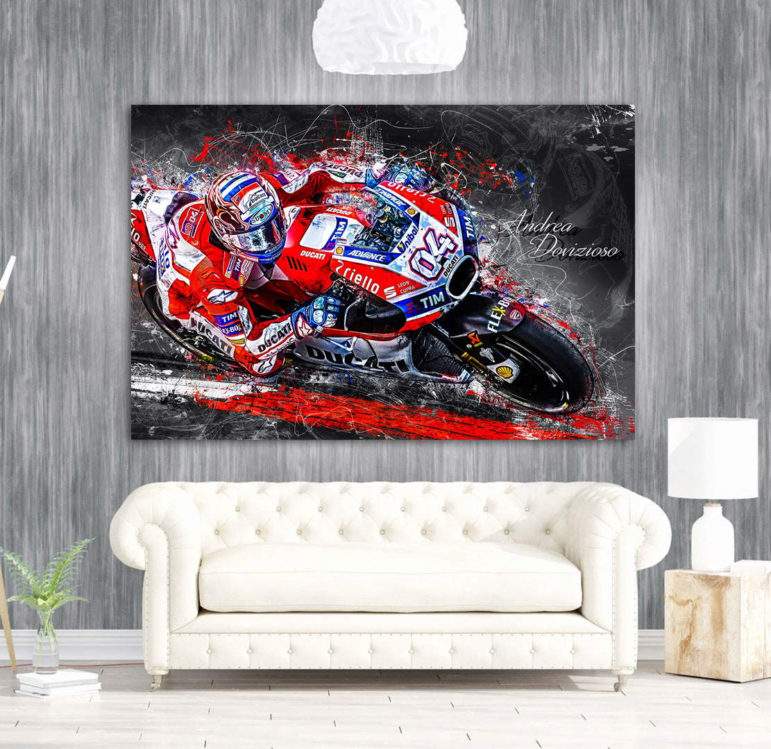 Wandbild Leinwandbild Andrea Dovizioso Motorradbild