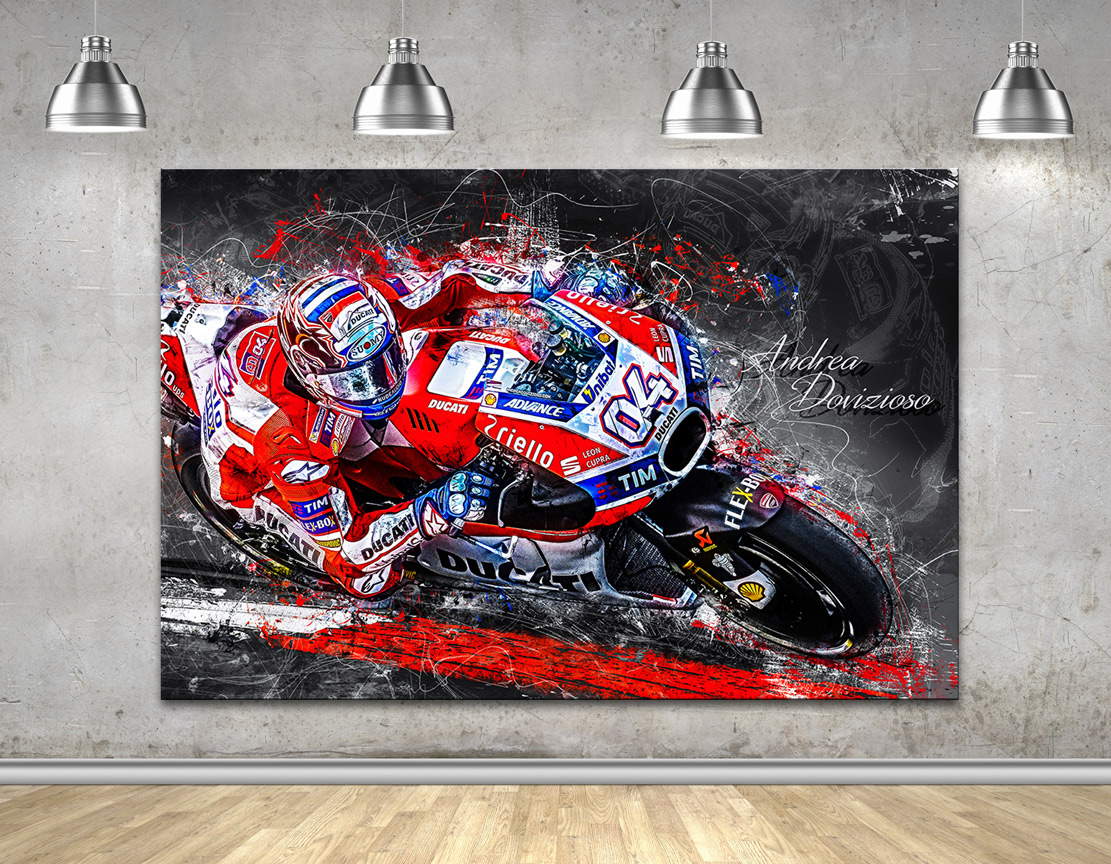 Wandbild Leinwandbild Andrea Dovizioso Motorradbild