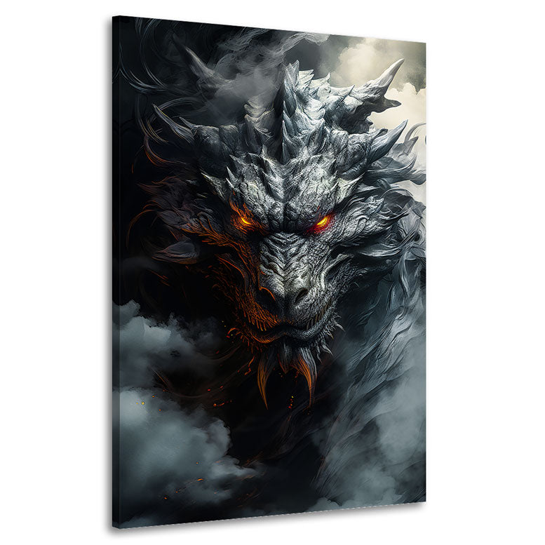 Tier Wandbild Dragon Dark Style