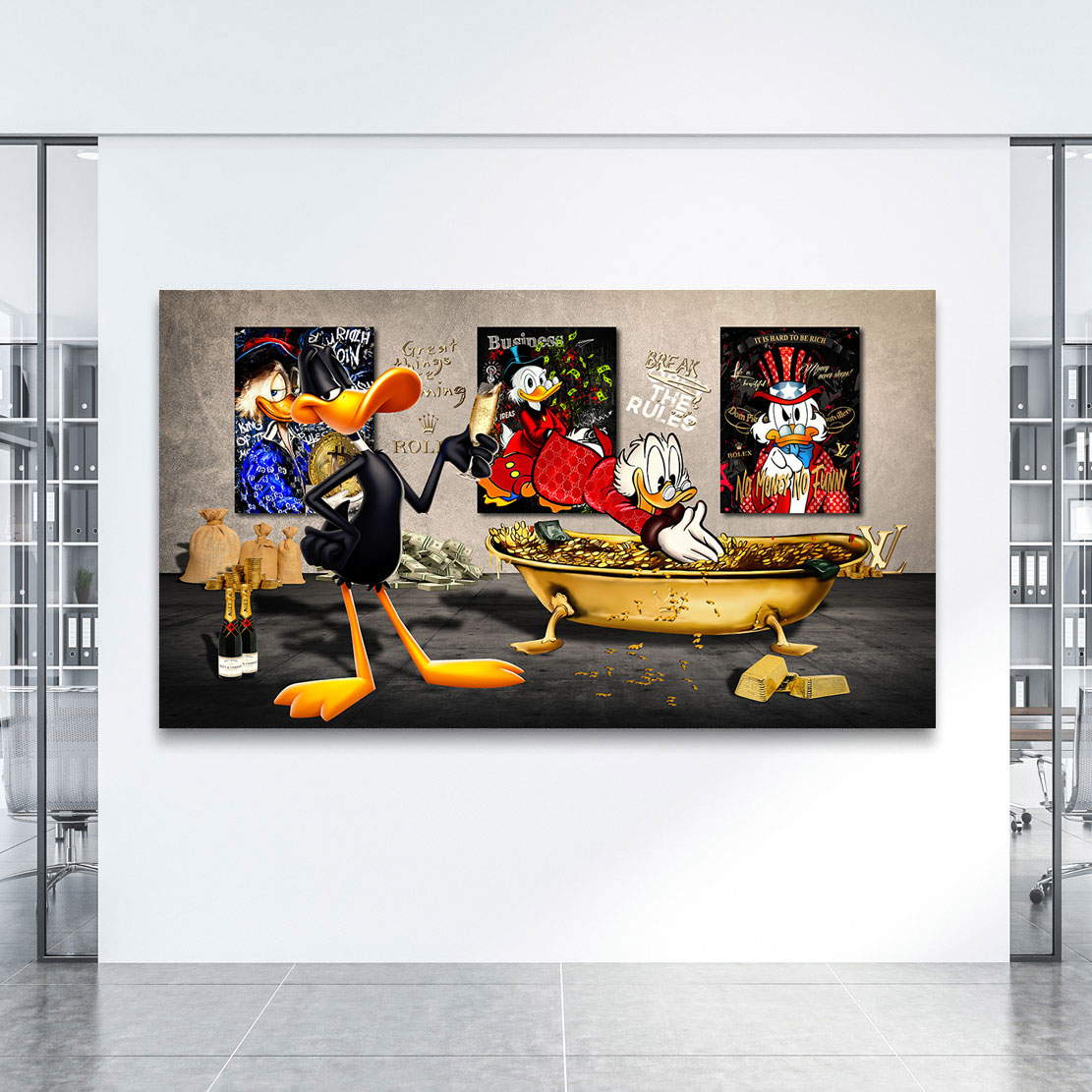 Motivations Leinwandbild Dagobert & Duffy