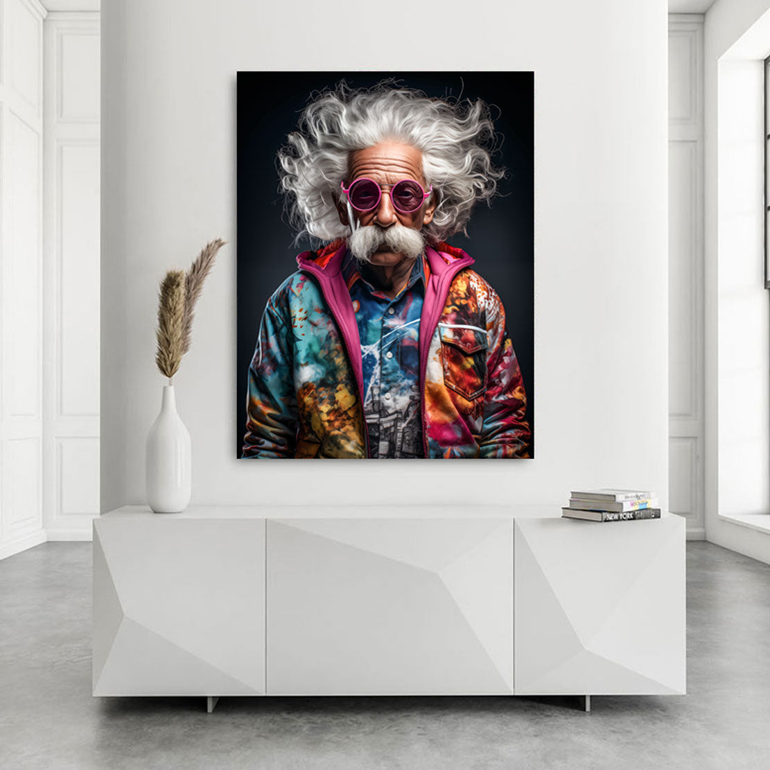 Pop Art Wandbild Albert Einstein Hipster Style