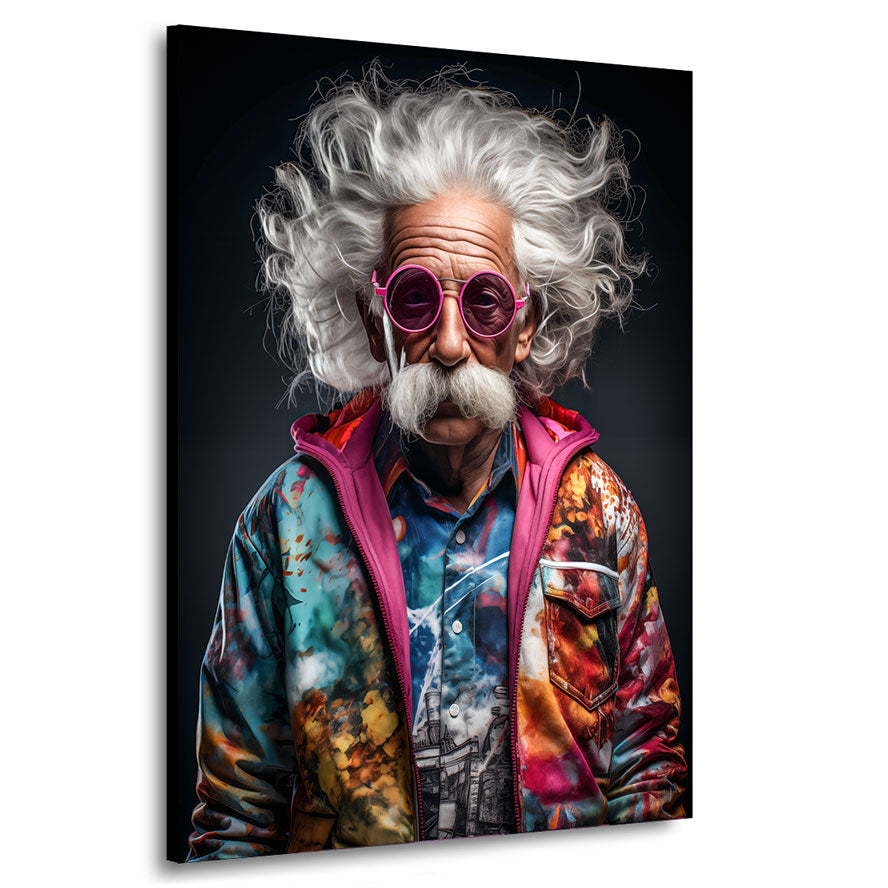 Pop Art Wandbild Albert Einstein Hipster Style
