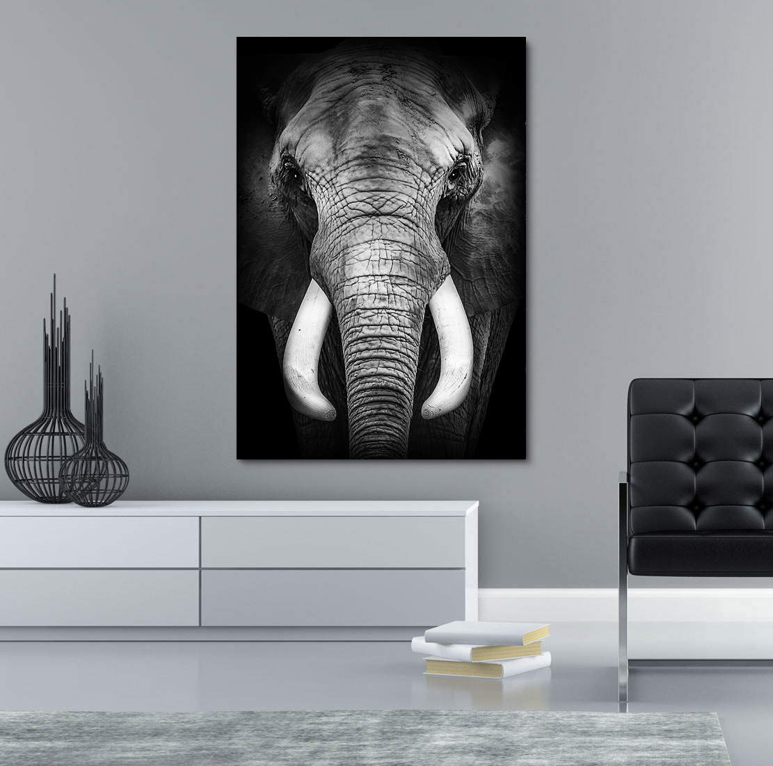 Wandbild Leinwandbild Elefant