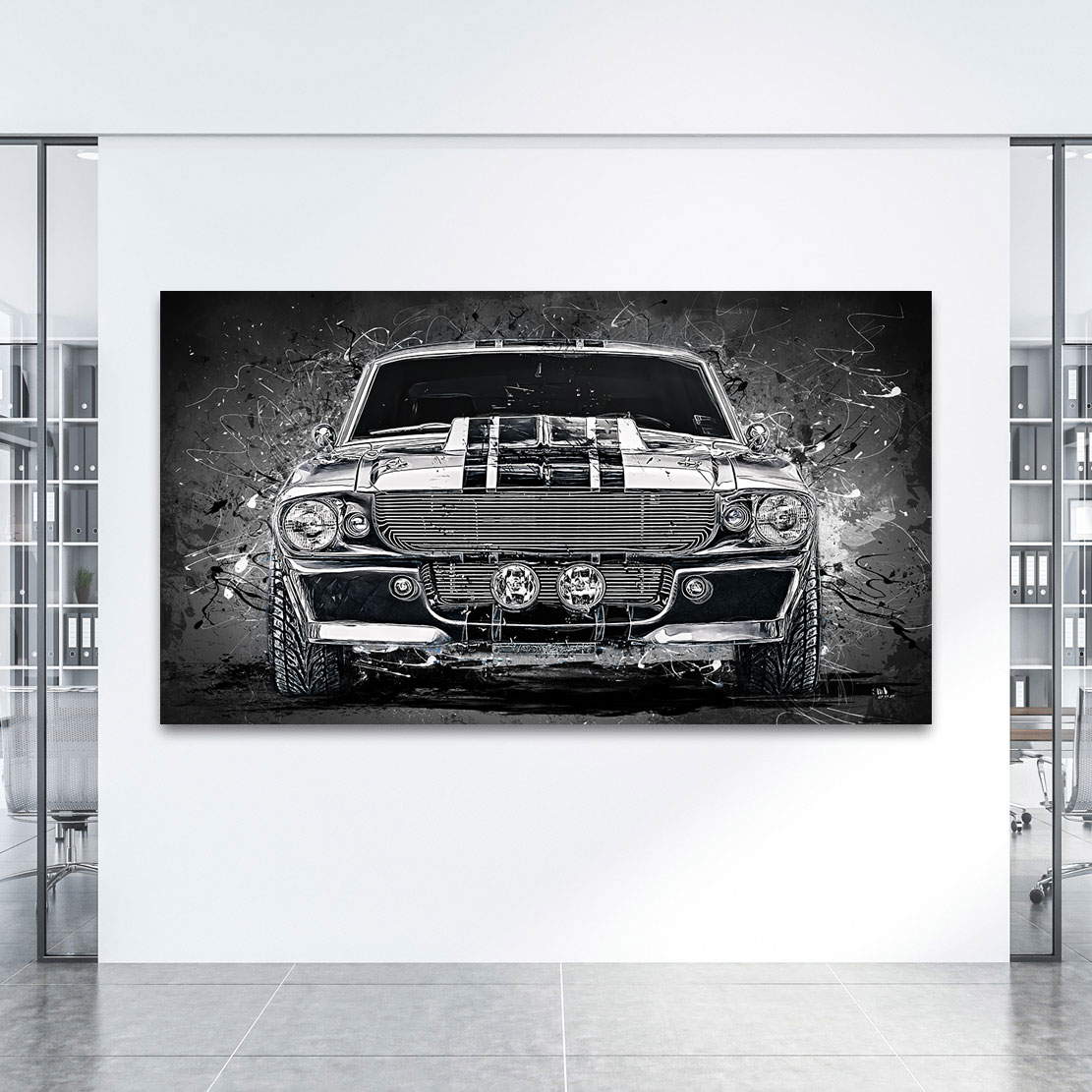 Auto Leinwandbild Ford Mustang Elenore Abstrakt