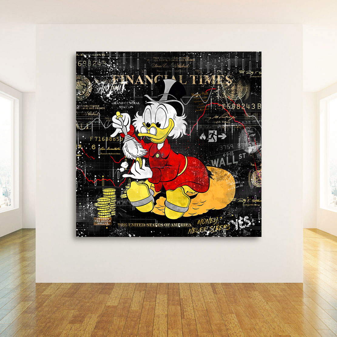 Leinwandbild Dagobert Money Broker Black Style