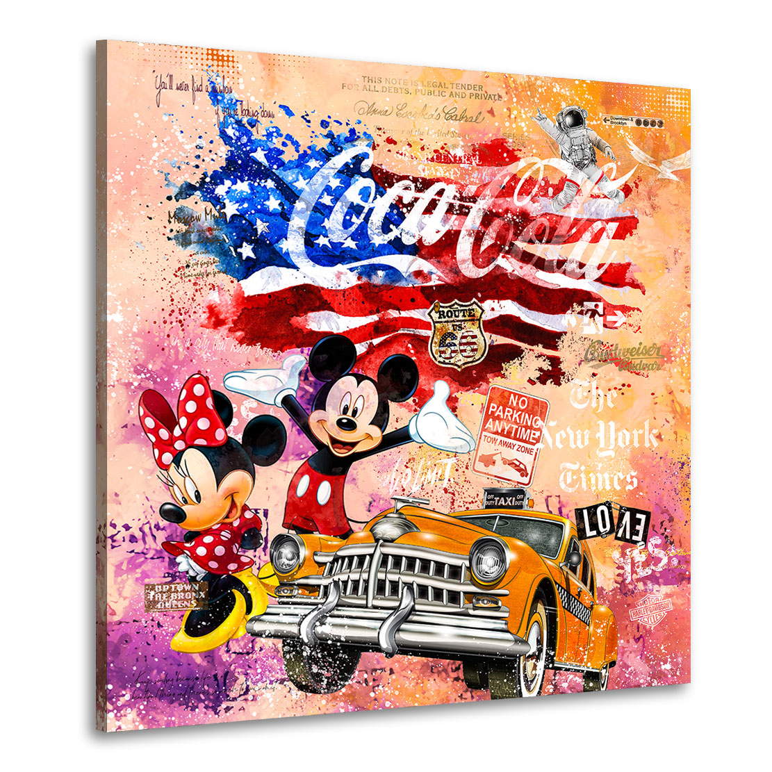 Leinwandbild Micky USA Pop Art Style