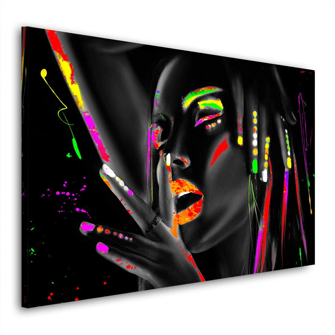 Leinwandbild Shining Face Color