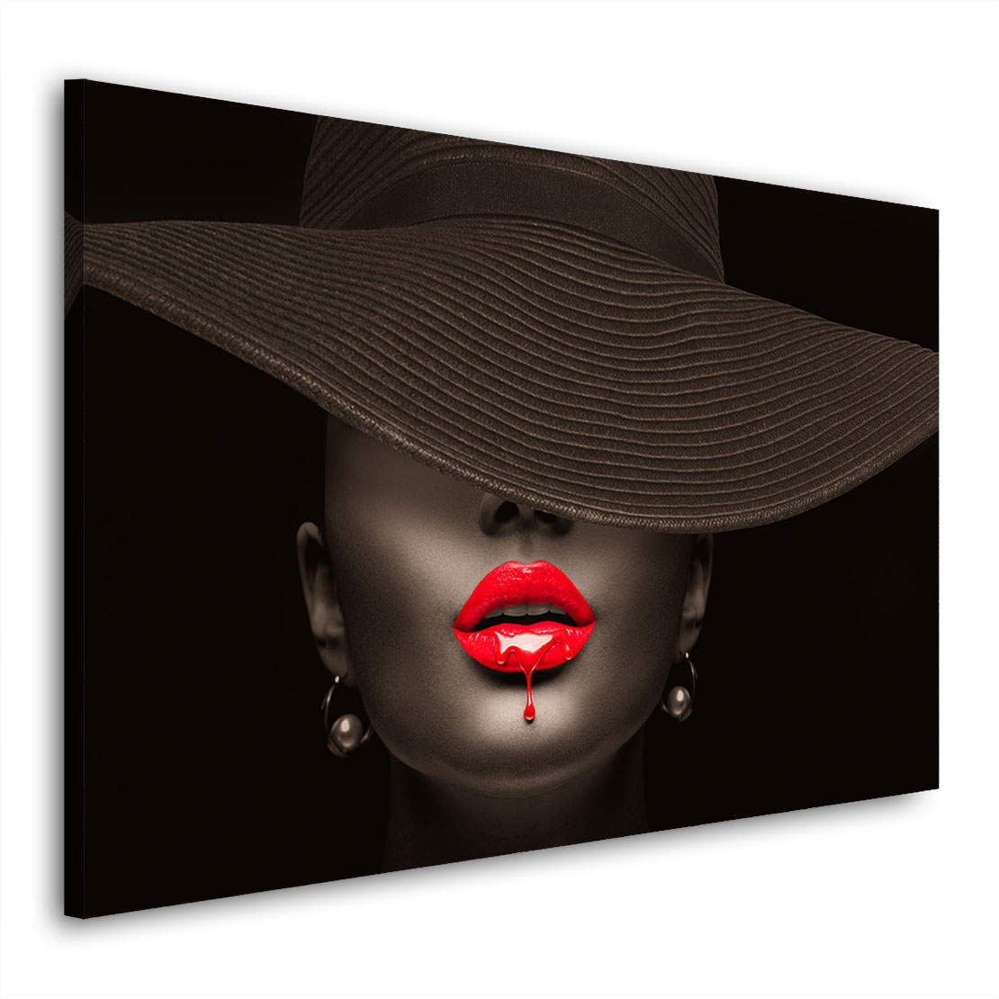 Wandbild Leinwandbild Erotische Lippen Vintage Style