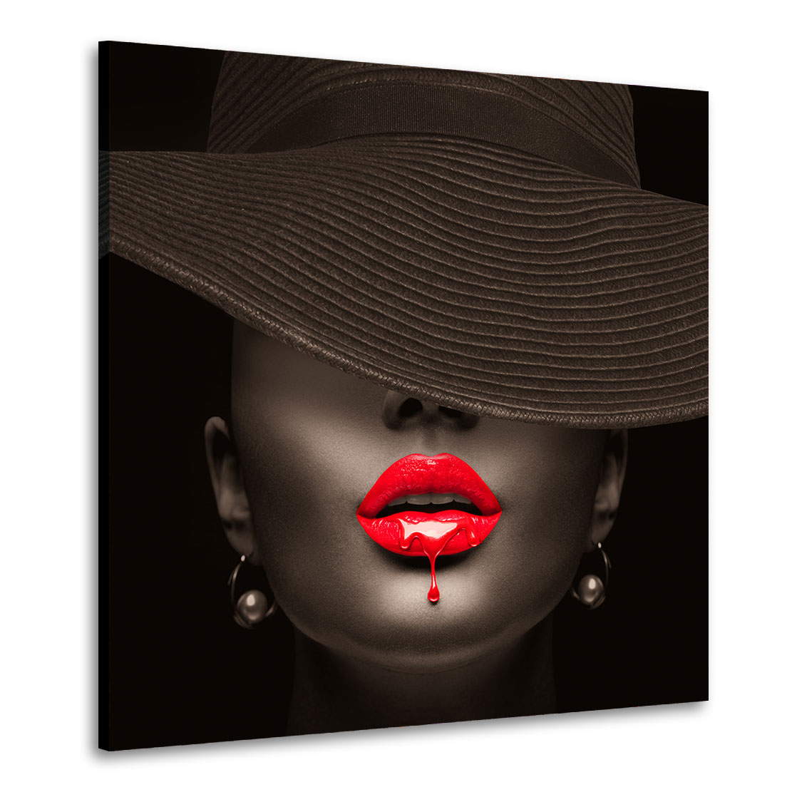 Wandbild Leinwandbild Sensual Lips Retro Style